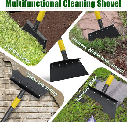 Heavy-Duty Garden Shovel 60inch All-Season Outdoor Tool with 4.3" Wide Blade, Rust-Proof Steel &