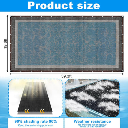 20 x 40FT Pool Leaf Net Cover- Thicken Rectangle Leaf Netting for Inground and Above Ground