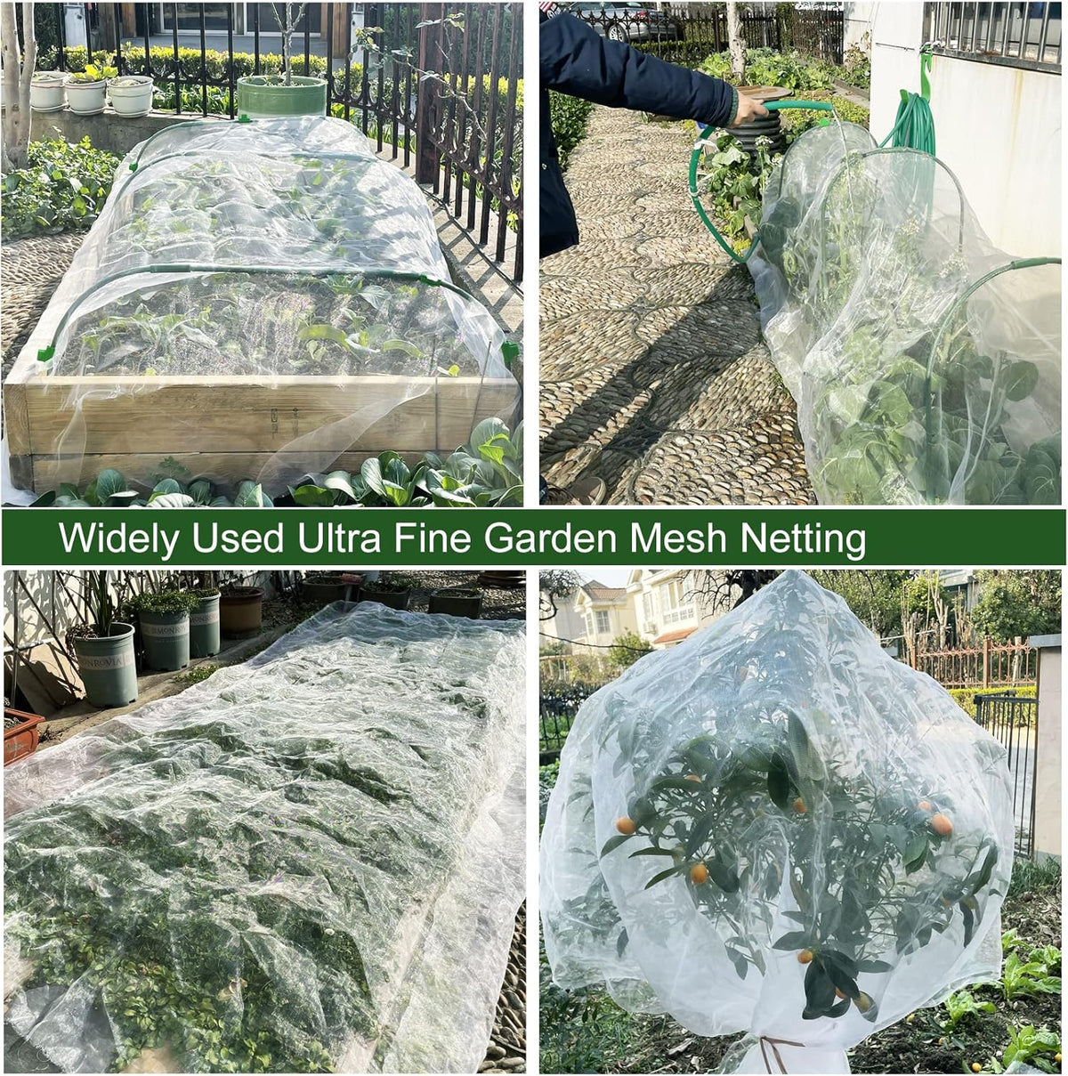 Garden Netting Ultra Fine 8x10Ft, Plant Covers, Barrier Mesh for Plant Vegetables Fruit Flower
