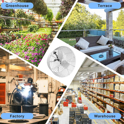 Air Circulation Fan 1/2HP 7860CM Greenhouse Ceiling Wall Mount Circulation High-Efficiency Air