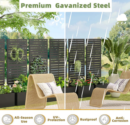 Casaphoria Metal Raised Garden Bed, 47"x24"x12" Planter Box for Climbing Plants, Vegetables &