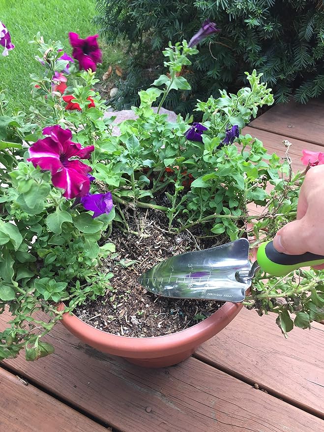 Garden Guru Transplanter Trowel Shovel - Stainless Steel - Rust Resistant - Ergonomic Grip