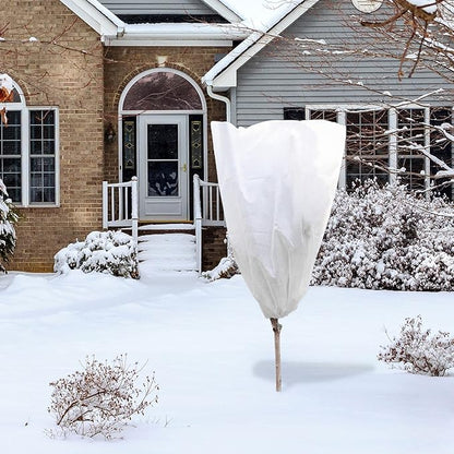 EZGOODZ White Winter Plant Covers Freeze Protection, 31.6 x 47 Inch. Pack of 2 Plant Winter Cover