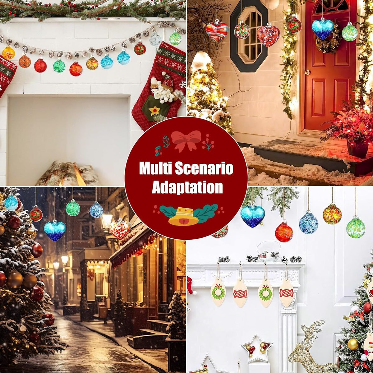 Hand Blown Glass Gazing Balls for Garden Love Heart Hanging Friendship Balls Christmas Ball