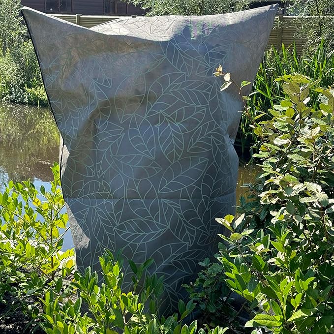 Plant Covers Freeze Protection 47"x71" in 2 Pack | Brown Winter Frost Blankets for Outdoor Plants |