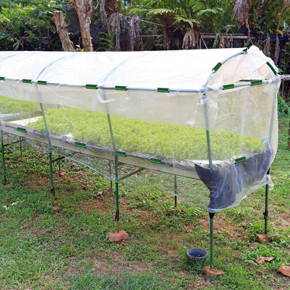 Jetec 128 Pieces PVC Pipe Clips Covers 2.4 Inches Long Greenhouse Clamps for Netting for