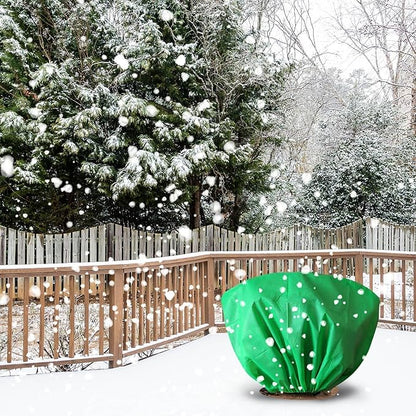 8 Pcs Plant Covers Frost Protection Bag 39.3" x 19.6" Winter Reusable Plants Jacket with Drawstring