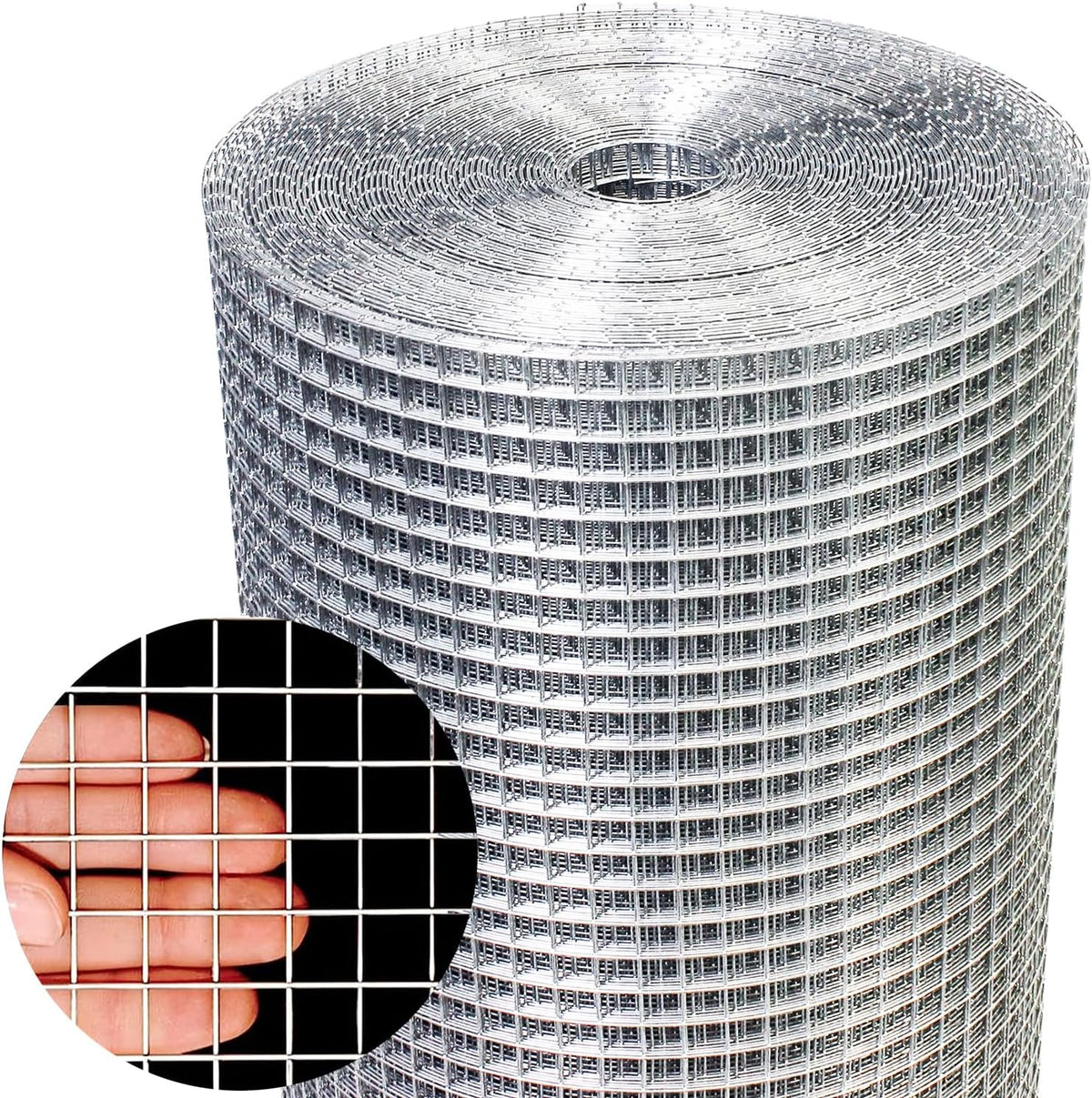 Hardware Cloth 1/2 Inch 48in X 100ft- Hot Dip Galvanized After Welding Wire Mesh Roll, 19 Gauge