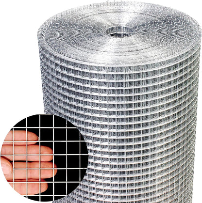 Hardware Cloth 1/2 Inch 48in X 100ft- Hot Dip Galvanized After Welding Wire Mesh Roll, 19 Gauge
