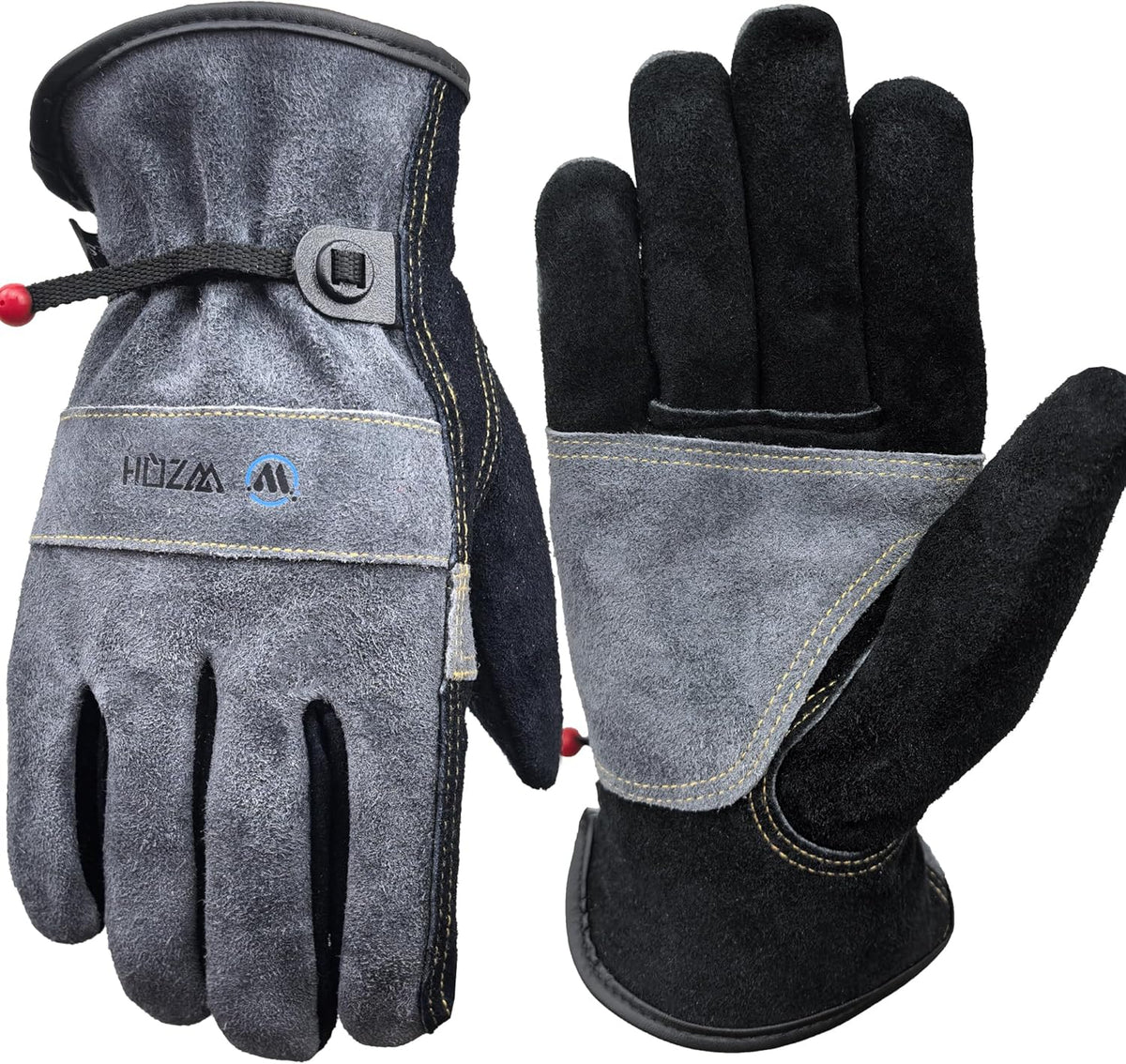Leather Work Gloves for Men or Women. Medium Glove for Gardening, Tig/Mig Welding, Construction