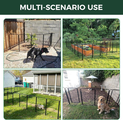 FXW Garden Fence Outdoor for The Yard – 50in(H) x 83.5ft(L) Heavy Duty Metal Animal Barrier for Dog