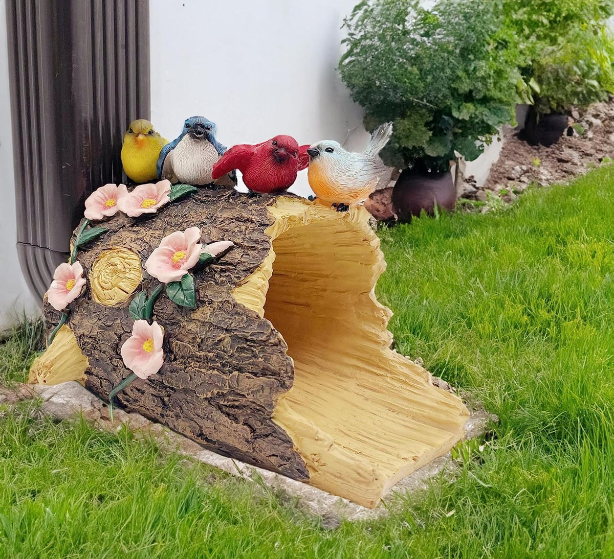 Bird Statues Gutter Downspout Extension Statues Garden Decoration,Resin Statue Outdoor Decor,Animal