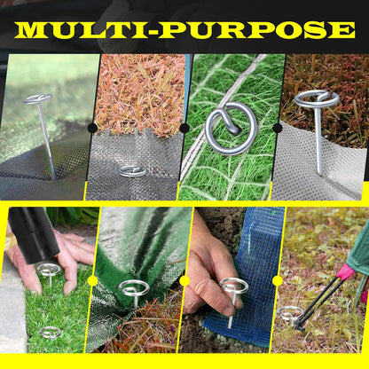 8 Gauge Circle Top Lanscape Pins - 25 Pack x 6 Inch Galvanised, Heavy Duty, Not Easy to Bend