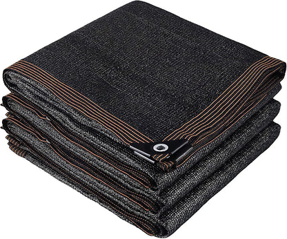 winemana 70% Black Shade Cloth, 12 x 8 FT Durable Mesh Tarp with Grommets, Resistant Garden Sun