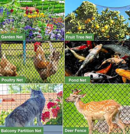Bird Netting, Heavy Garden Netting Reusable Protective Garden Netting for Plants Fruit Trees