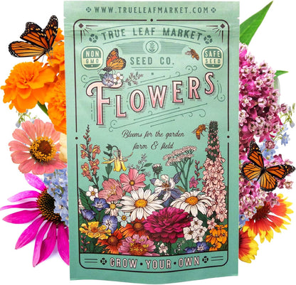 Wildflower Seeds Bulk - Meadow Wildflower Seed Mix, 5 Lbs Bulk, Annual & Perennial Wildflowers