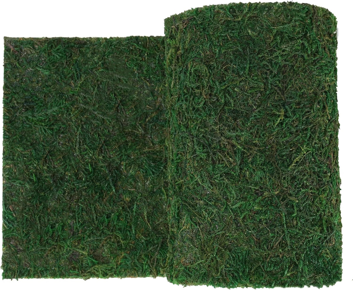 Byher Dried Moss Table Runner for Party Garden Decoration , Dark Green (14cm X 130cm ( 5.5" x 51" ))