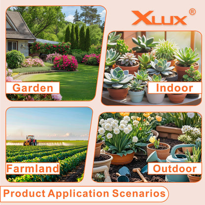 XLUX Orange 2 Pack Soil Moisture Meter, Garden Lawn Indoor Outdoor Use, Battery-Free