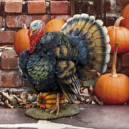 Design Toscano QM2373100 North American Turkey Statue,full color,Small