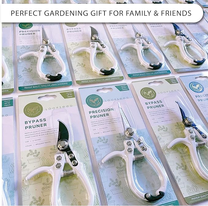 Plant Pruning Shears with Vegan Leather Sheath Garden Trimming Scissors with Belt Holster Bonsai