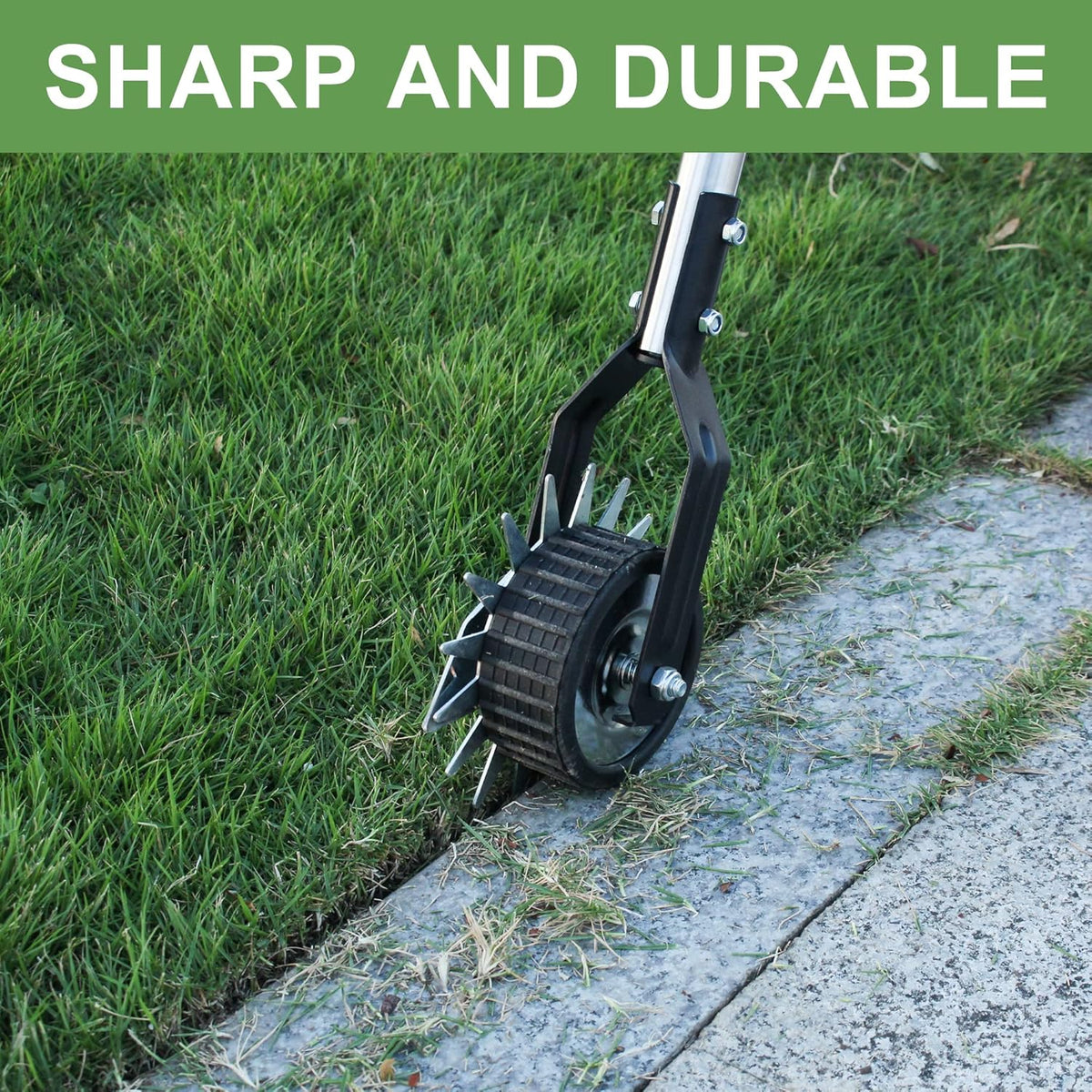 Wheel Rotary Edger Lawn Tool, Grass Edge Trimmer, Sidewalk Manual Lawn Edger, Strong 3 Sections