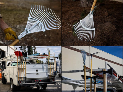 IDEALSPATEN - Made in Germany Since 1899 - Wolfsburg Leaf Rake Professional Heavy Duty Adjustable
