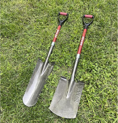 KYLIN 14-Gauge Heavy Duty Shovels Set,2-Piece Fiberglass D-Handle Spade,16” Drain Landscping