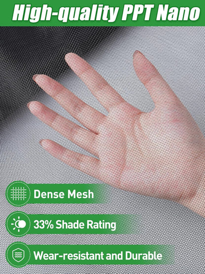 Stronger Garden Mesh Netting - 10 x 12 ft PPT Nano Bird Net Barrier, Mosquito Netting Screen for