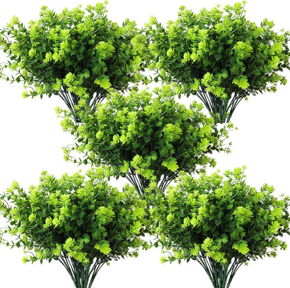 RECUTMS Artificial Outdoor Flowers Artificial Greenery Artificial Plant Bundles Spring Greenery