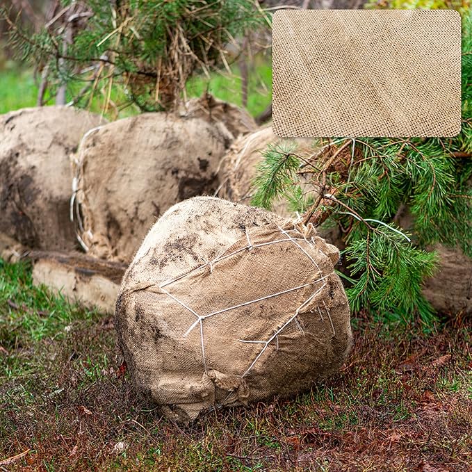 Natural Burlap Plant Covers Freeze Protection,Burlap Winter Frost Plant Blankets for Trees and