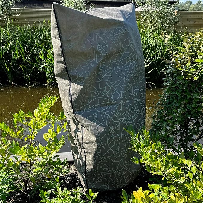 Plant Covers Freeze Protection 47"x71" in 2 Pack | Brown Winter Frost Blankets for Outdoor Plants |