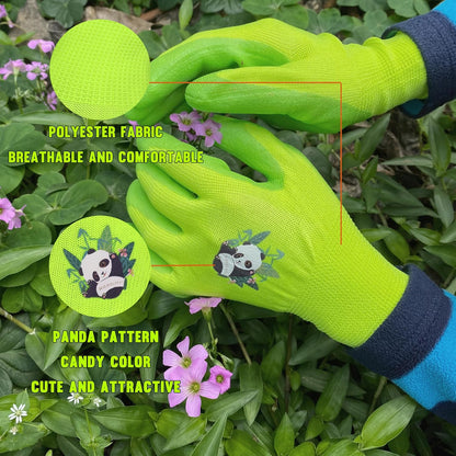 HANDLANDY 2 Pairs Kids Gardening Gloves, Toddler Children Garden Yard Work Outdoor Playing Gloves