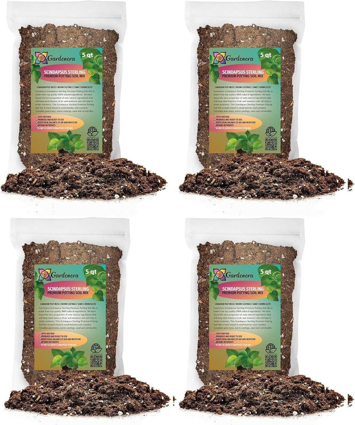 Gardenera Scindapsus Sterling Potting Mix - Unlock Robust Growth and Stunning Leaves with Our