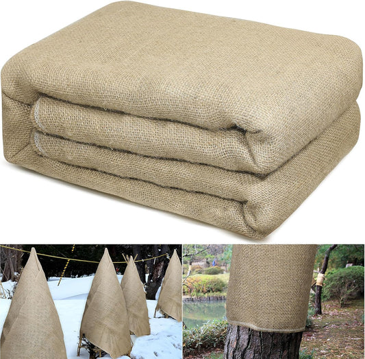 Garden Burlap Roll, 40" x 24 Feet Natural Jute Burlap Fabric Roll for Gardening Raised Bed