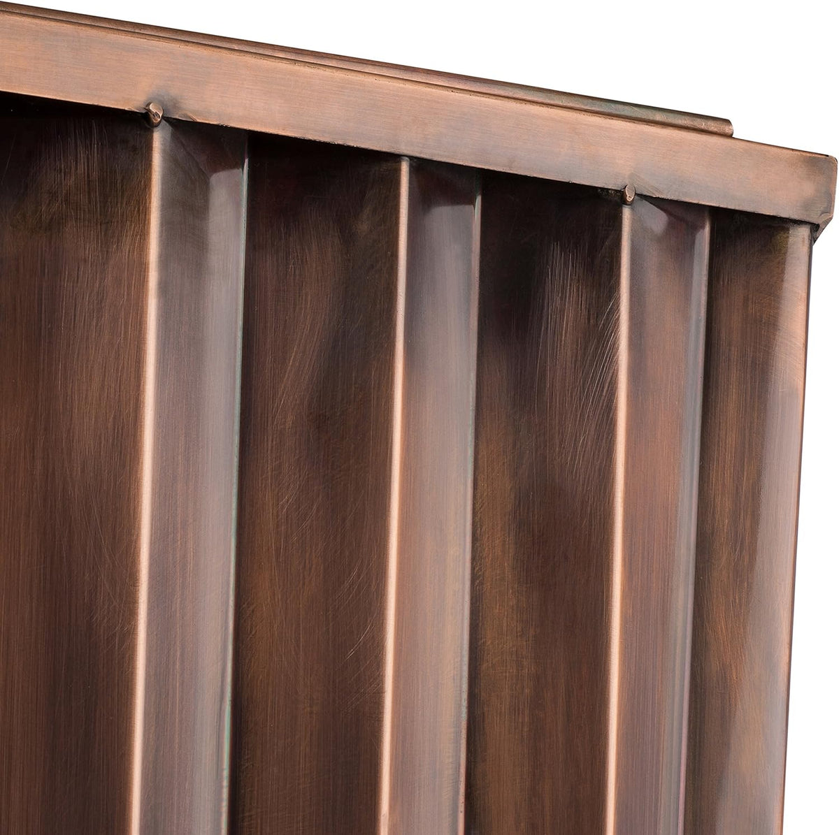 H Potter Tall Outdoor Indoor Planter Patio Deck Flower Ribbed Garden Planters Antique Copper Finish