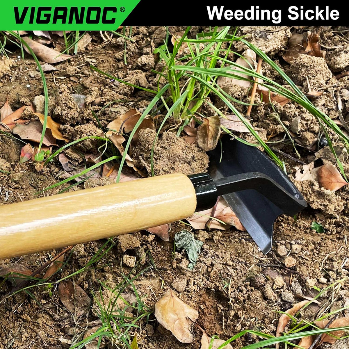 Japanese Wide Blade Garden Tool - Premium Quality Hand Hoes/Weeding Sickle is Very Sharp for Quick