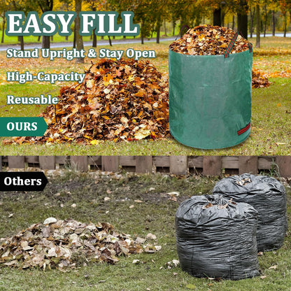 Reusable Yard Waste Bags, 3 Packs 80 Gallons Lawn and Leaf Garden Bags with Reinforced Carry