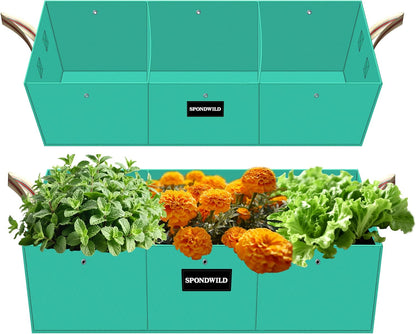 2 Pcs 10 Gallon Rectangle Grow Bags for Growing Potatoes, PE Pots Potato Pots Growing Containers