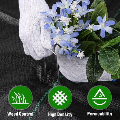4FT x 50FT Weed Barrier Landscape Fabric Heavy Duty, 3.2oz Premium Gardening Weed Control Mat with