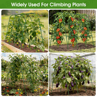 MQHUAYU Cucumber Trellis for Raised Bed,U-Shape Garden Trellis for Climbing Plants Outdoor, Metal