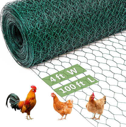 Chicken Wire Fencing Mesh, Galvanized Hexagonal Floral Chicken Wire, Outdoor Anti-Rust Poultry