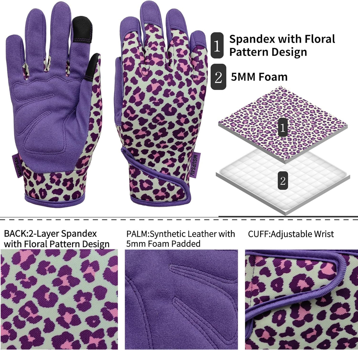 Thorn Proof&Puncture Resistant Gardening Gloves with Grip,Garden Gloves for Women, Leather Work