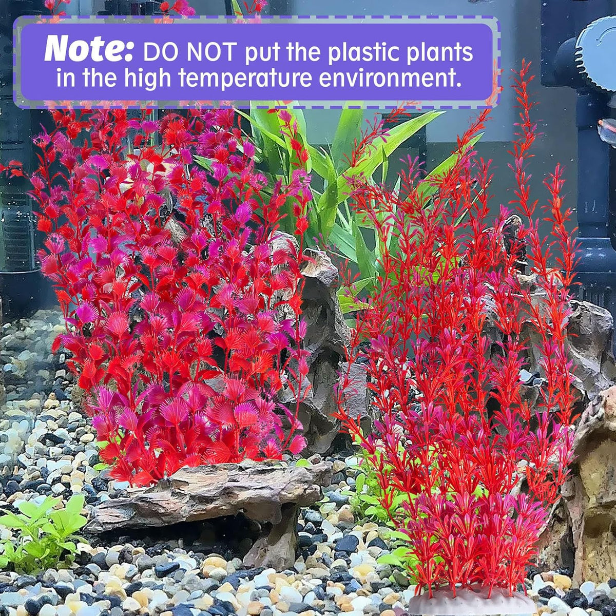 Hamiledyi Aquarium Plastic Plants Aquarium Decor Artificial Fish Tank Plants,Tall Fish Tank