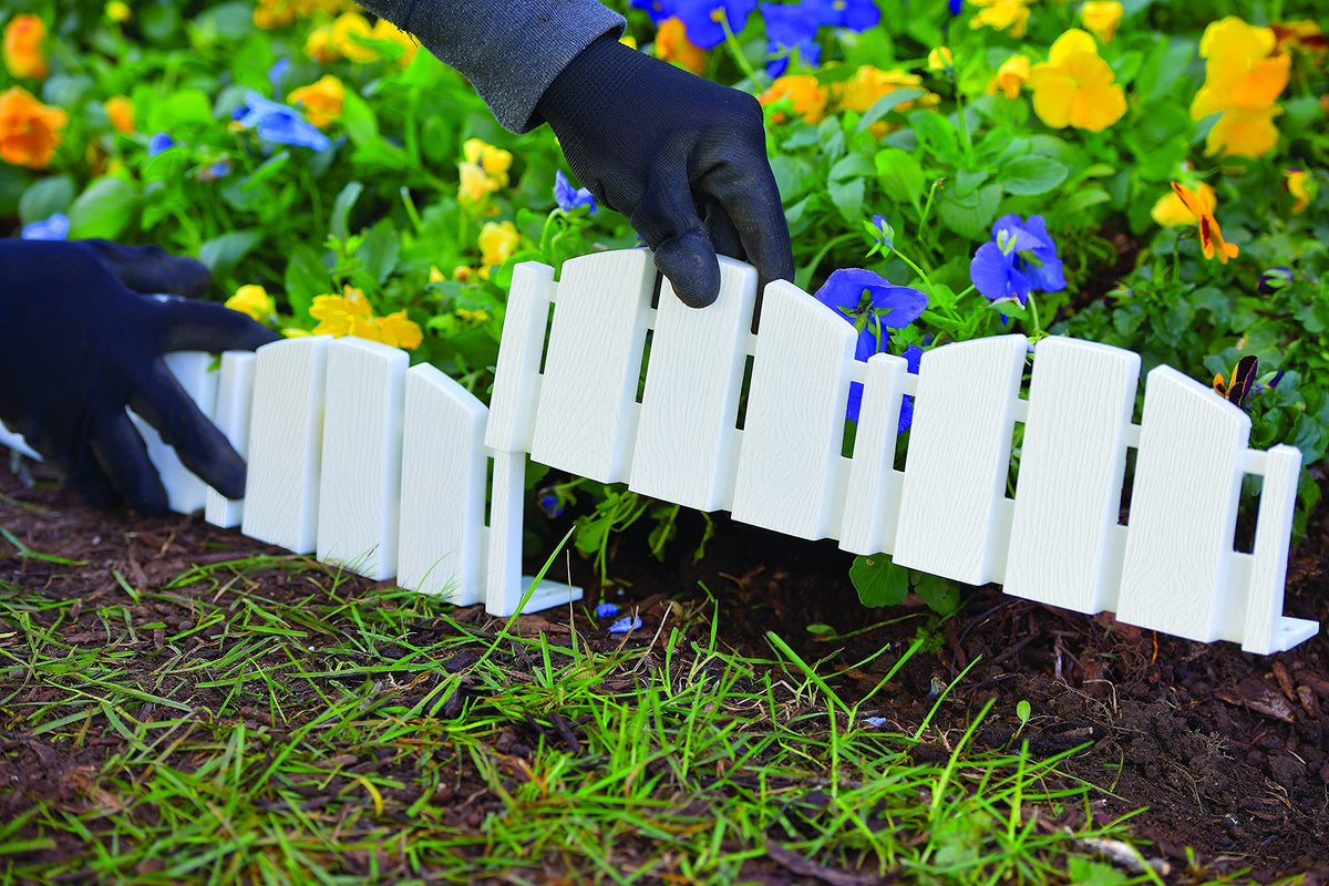 EasyFlex No-Dig Landscape Edging with Anchoring Spikes, 4.5 in. Tall Decorative Adirondack