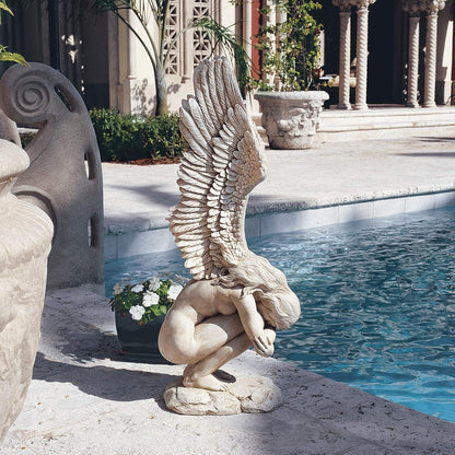 Design Toscano Remembrance and Redemption Angel Religious Indoor/Outdoor Garden Statue, Large 30
