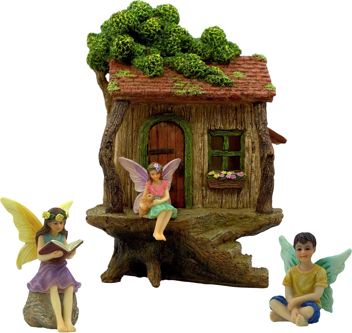 PRETMANNS Fairy House Kit - Fairy Garden Accessories for Outdoor Miniature Village Decor, with