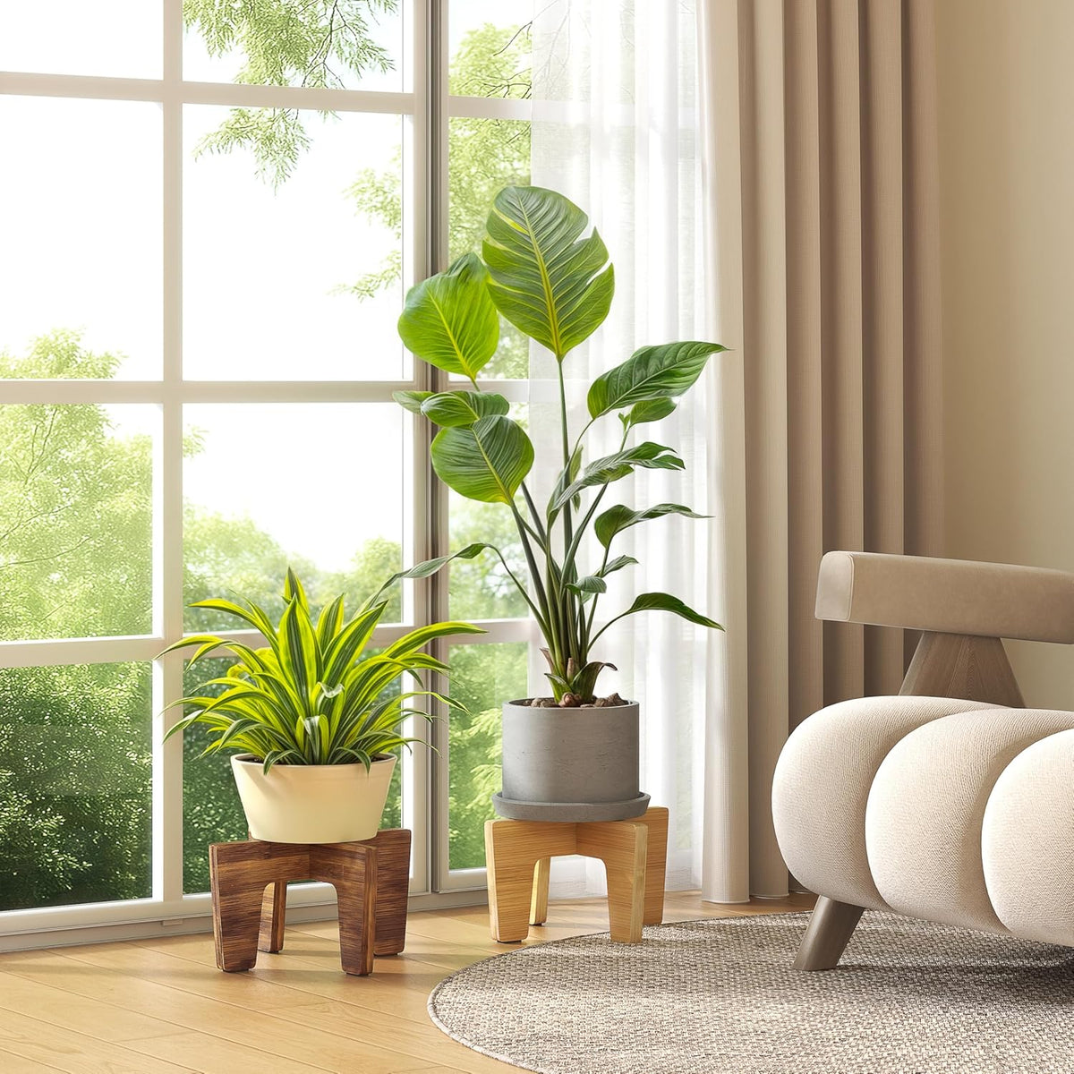 Plant Stand Indoor Outdoor, Plant Holder Sturdy Single Flower Pot Stand Planter Stand Stool Display