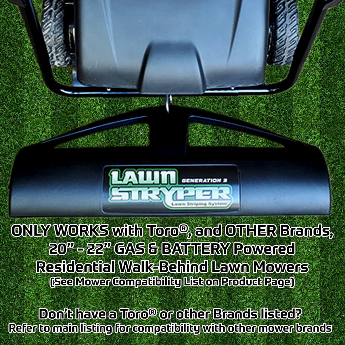 Lawn Stryper- Generation 3 Lawn Striping System/Stripe Your Lawn Like A Ballpark/Works with Toro
