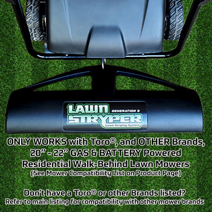 Lawn Stryper- Generation 3 Lawn Striping System/Stripe Your Lawn Like A Ballpark/Works with Toro