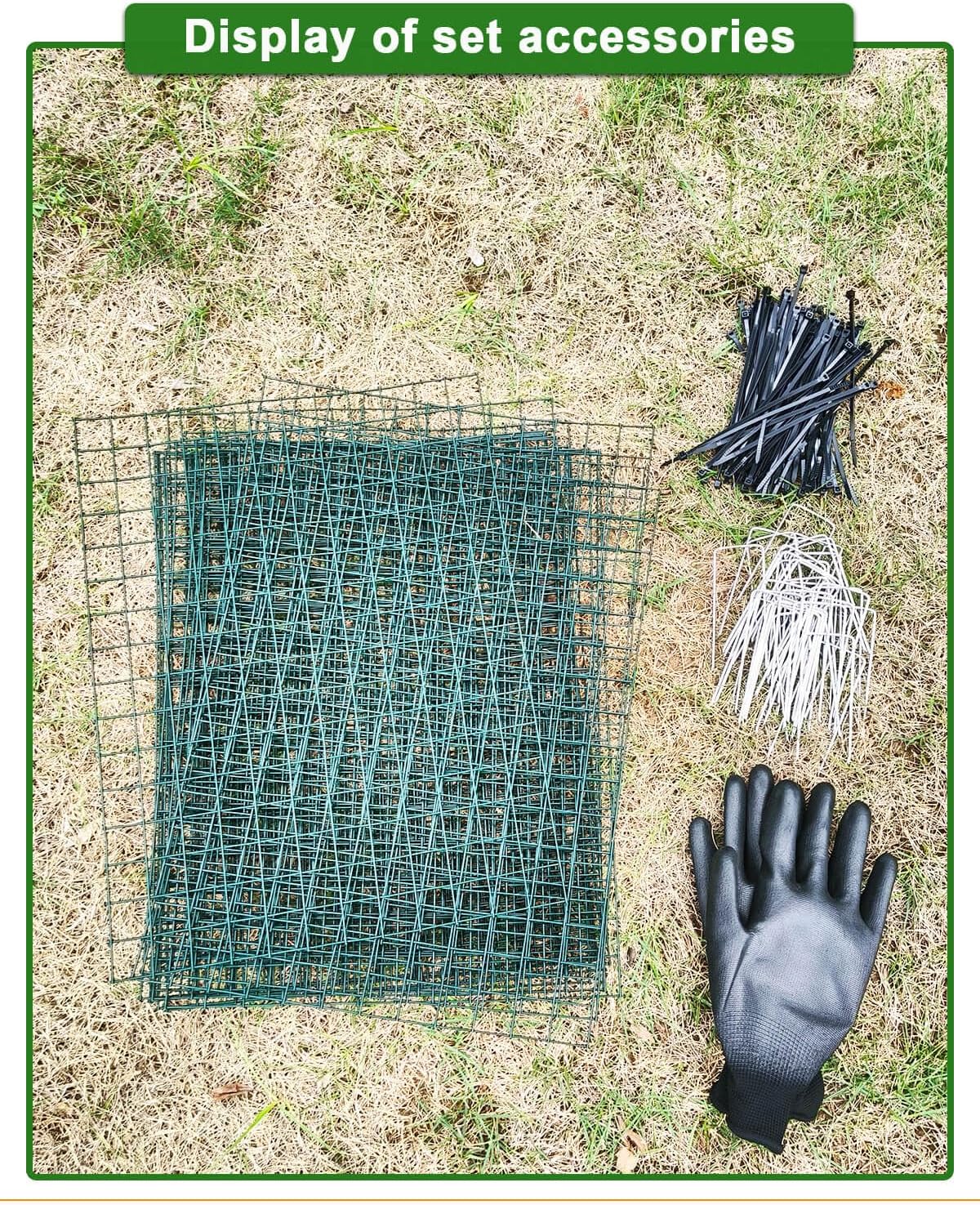 24Pcs Plant Protectors from Animals - Plant Cages for Outdoor Plants 11.8"x15.8" Metal Mesh Garden